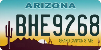 AZ license plate BHE9268