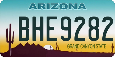 AZ license plate BHE9282