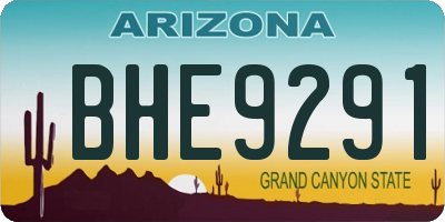 AZ license plate BHE9291