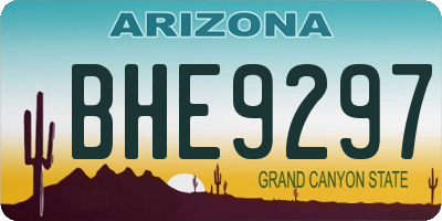 AZ license plate BHE9297