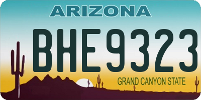 AZ license plate BHE9323