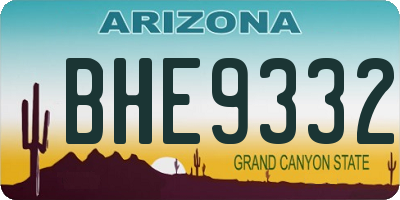 AZ license plate BHE9332