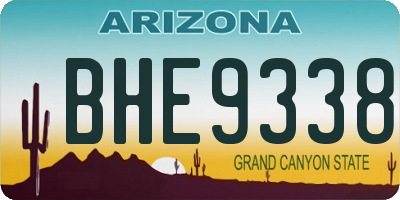 AZ license plate BHE9338
