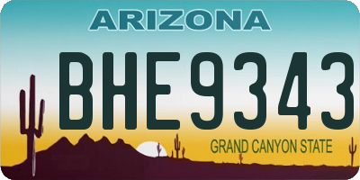 AZ license plate BHE9343