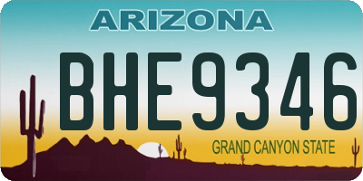 AZ license plate BHE9346