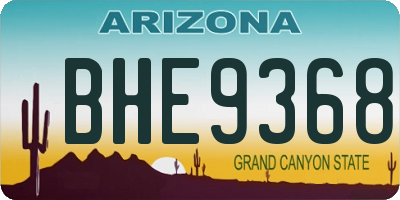 AZ license plate BHE9368
