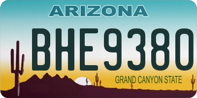 AZ license plate BHE9380