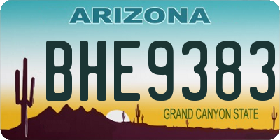 AZ license plate BHE9383