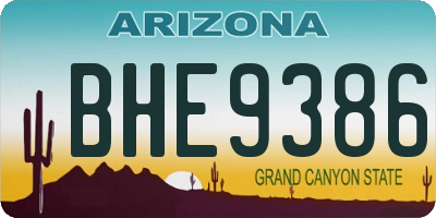 AZ license plate BHE9386