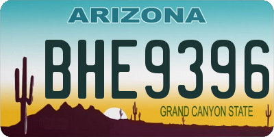 AZ license plate BHE9396