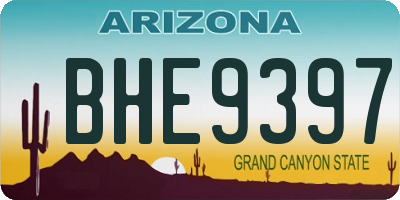 AZ license plate BHE9397