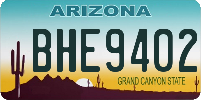 AZ license plate BHE9402