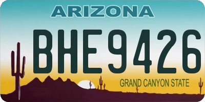 AZ license plate BHE9426