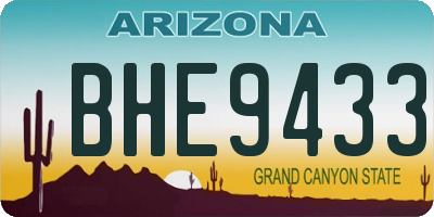 AZ license plate BHE9433