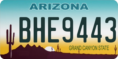 AZ license plate BHE9443