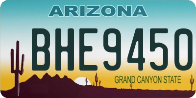 AZ license plate BHE9450