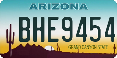 AZ license plate BHE9454