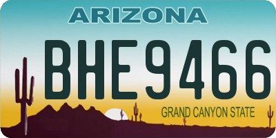 AZ license plate BHE9466