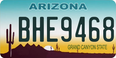 AZ license plate BHE9468