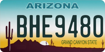AZ license plate BHE9480