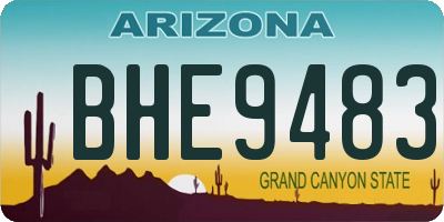 AZ license plate BHE9483