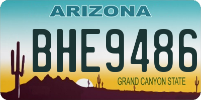 AZ license plate BHE9486