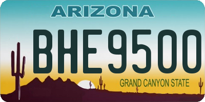 AZ license plate BHE9500