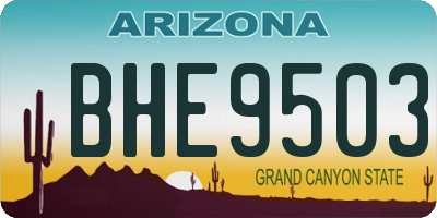 AZ license plate BHE9503
