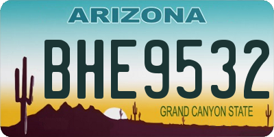 AZ license plate BHE9532