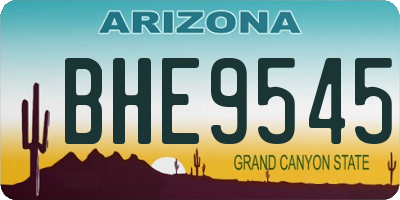 AZ license plate BHE9545