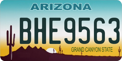 AZ license plate BHE9563