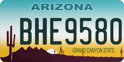 AZ license plate BHE9580