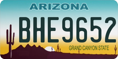 AZ license plate BHE9652