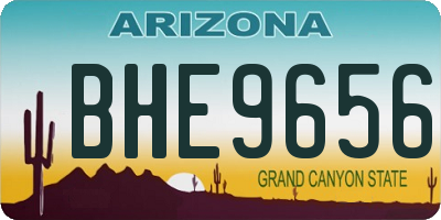 AZ license plate BHE9656