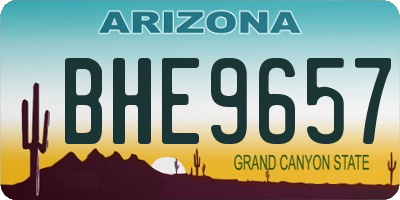 AZ license plate BHE9657