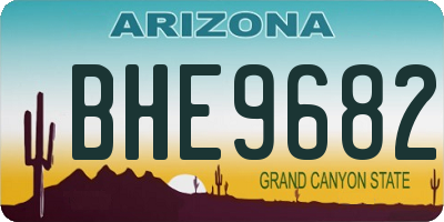 AZ license plate BHE9682