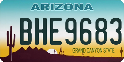 AZ license plate BHE9683