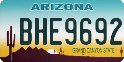 AZ license plate BHE9692