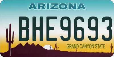 AZ license plate BHE9693