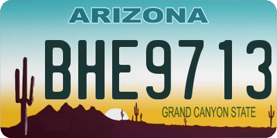 AZ license plate BHE9713