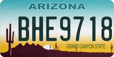 AZ license plate BHE9718