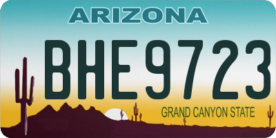 AZ license plate BHE9723