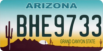 AZ license plate BHE9733