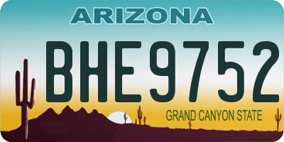 AZ license plate BHE9752