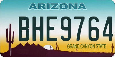 AZ license plate BHE9764