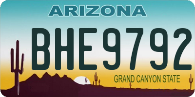 AZ license plate BHE9792