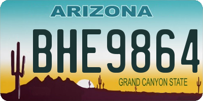 AZ license plate BHE9864