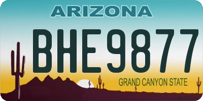 AZ license plate BHE9877