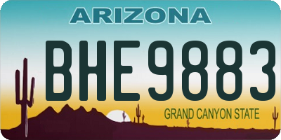AZ license plate BHE9883