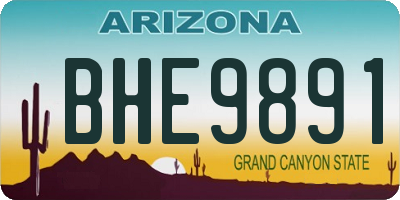 AZ license plate BHE9891